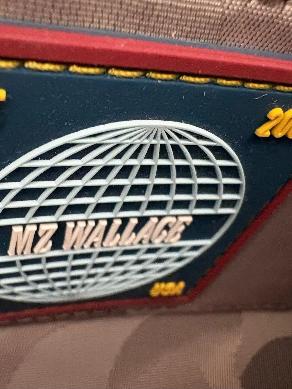 MZ Wallace Black Messenger Bag with Red Trim